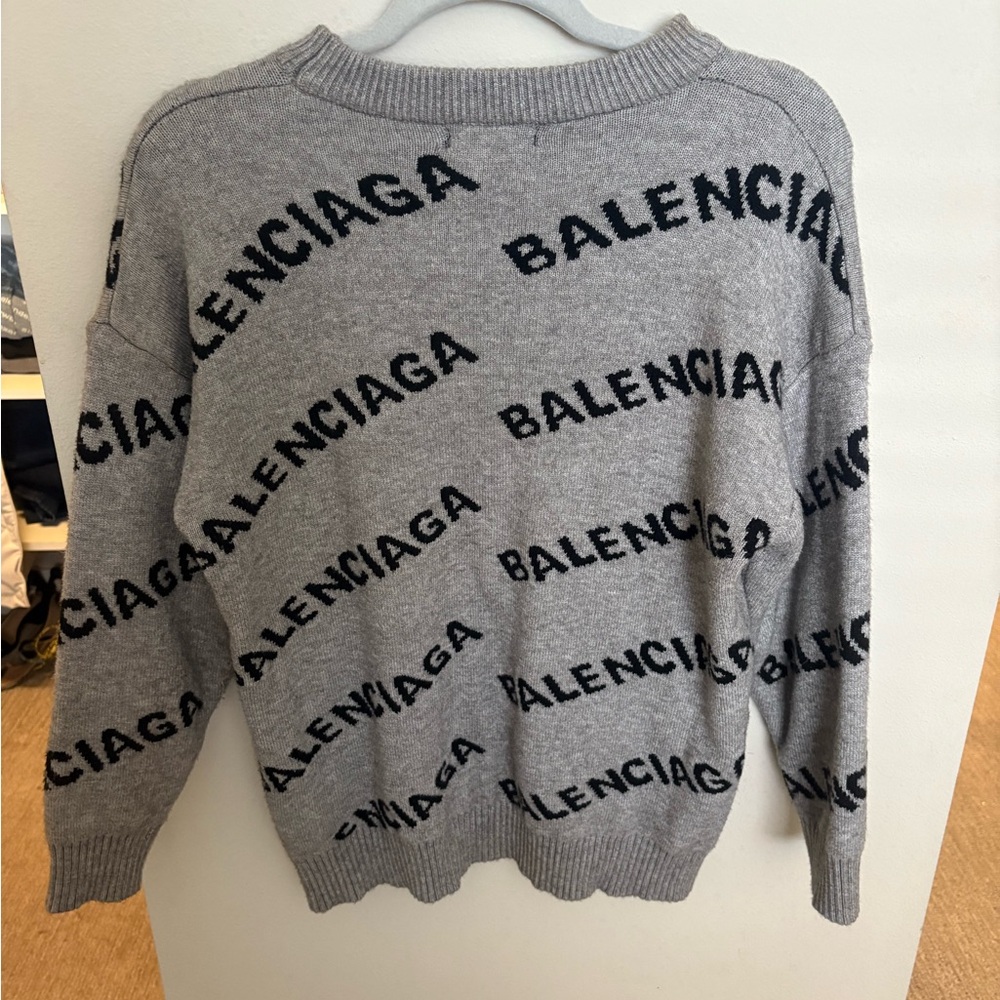 Balenciaga Gray Knit Sweater - Picture 2 of 4